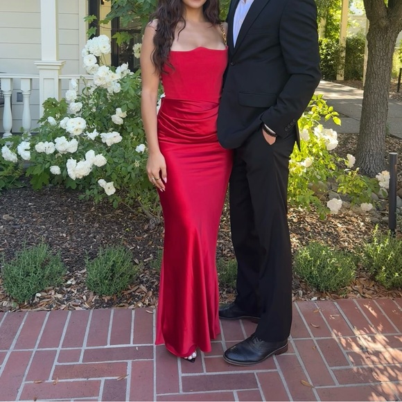 Persephone House Of Cb Pink Satin Dress House Of CB Dresses House - Main Image